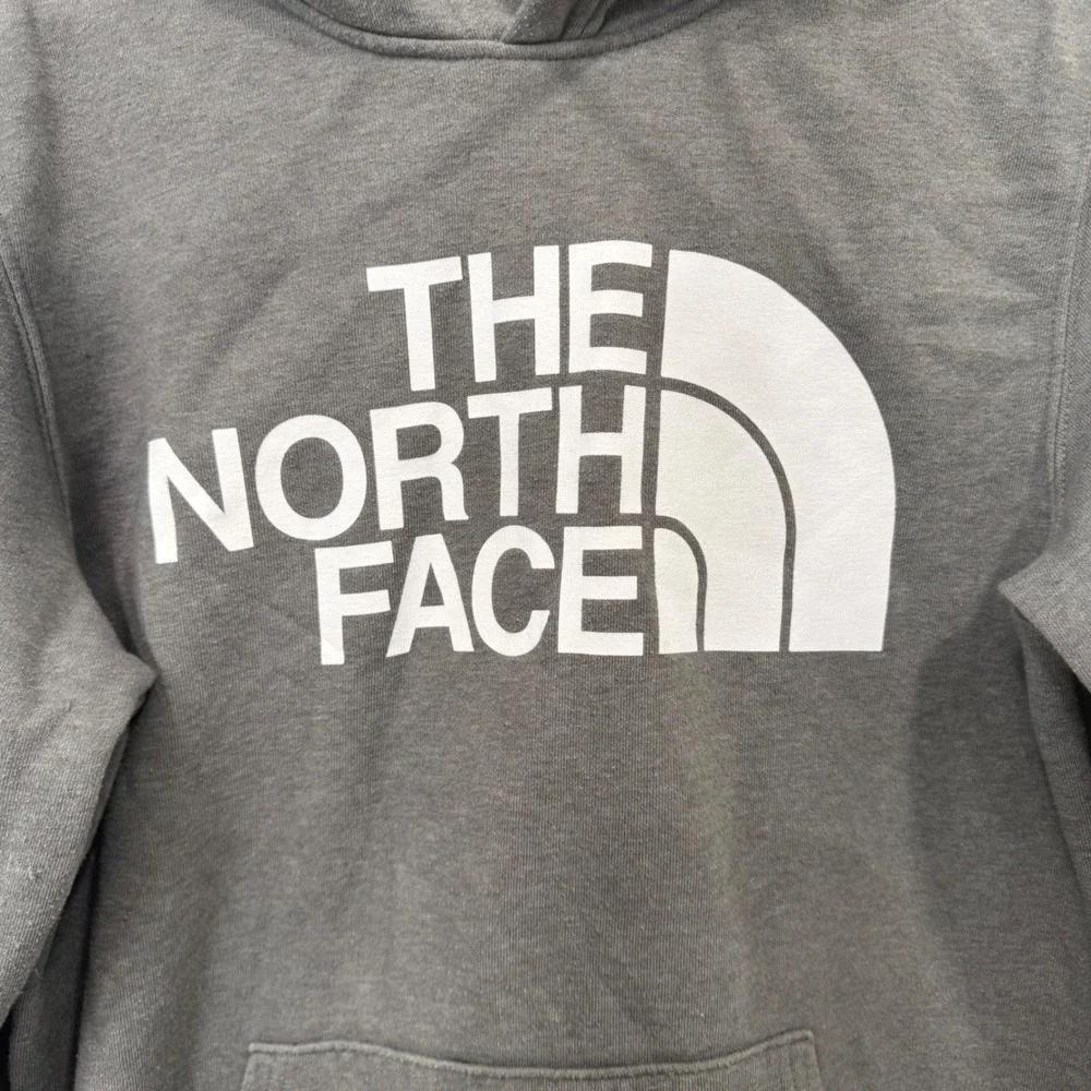 The North Face Mens Gray Logo Pullover Hoodie Sweatshirt Size Small S‎